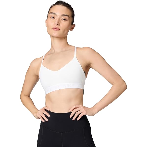 Nike Women's Indy Rainbow Ladder LS Padded High-Neck Sports Bra (X