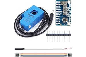DAOKI SCT013 Split-core Current Transformer Non-invasive Sensor AC 100A 50MA Split Core with ADS1115 +Audio Cable Female+10PIN Male and Female Dupont Wire