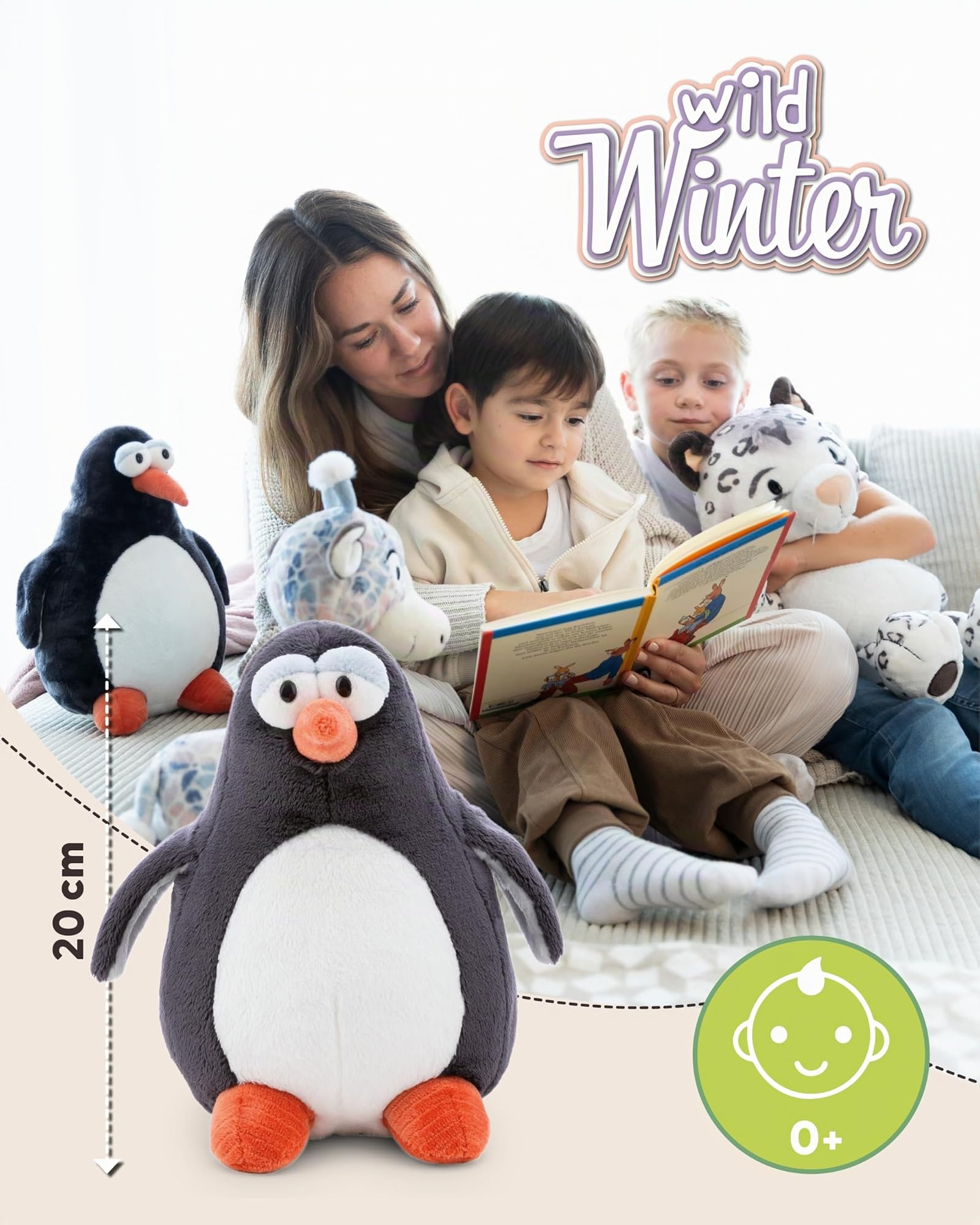 NICI Kuscheltier Pinguin Jorge Thunder 20cm - grau - Weiches Plüschtier – niedliches Stofftier zum Kuscheln & Spielen – tolle Geschenkidee für Kinder & Erwachsene - 62418 2