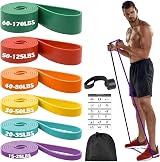 Zacro Pull Up Bands Set 6 Levels Resistance with Door Anchor Training Poster view 1