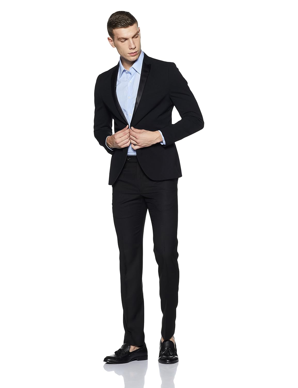 park avenue men's skinny fit formal trousers