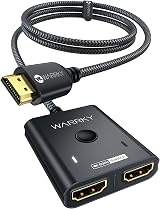 WARRKY HDMI Switch 4K 60Hz 2K 144Hz Bidirectional 2 in 1 out view 1