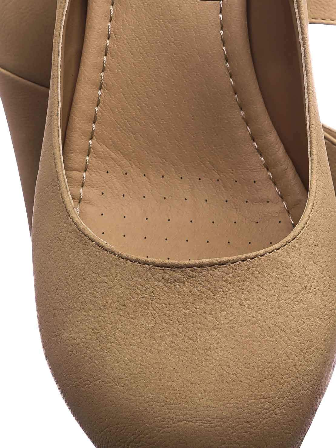 City Classified Women's Closed Toe Ankle Strap Block Heel Pump Shoe - Image 5