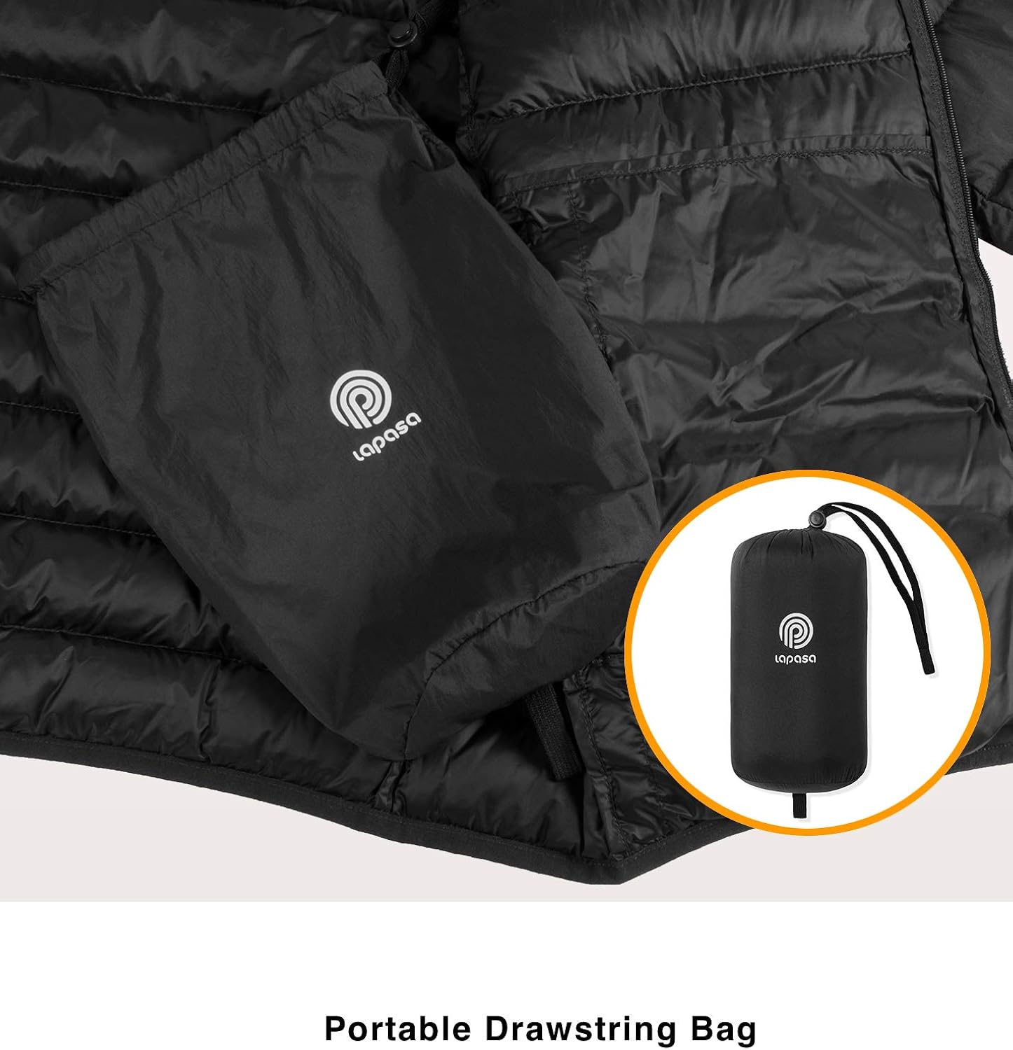 LAPASA Men's Hooded Down Jacket Lightweight Packable Winter Coat Water-Resistant M54 at  Men’s Clothing store