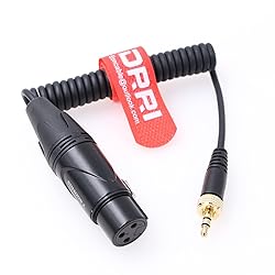 DRRI XLR 3pin female to Locking 3.5mm adapter cable