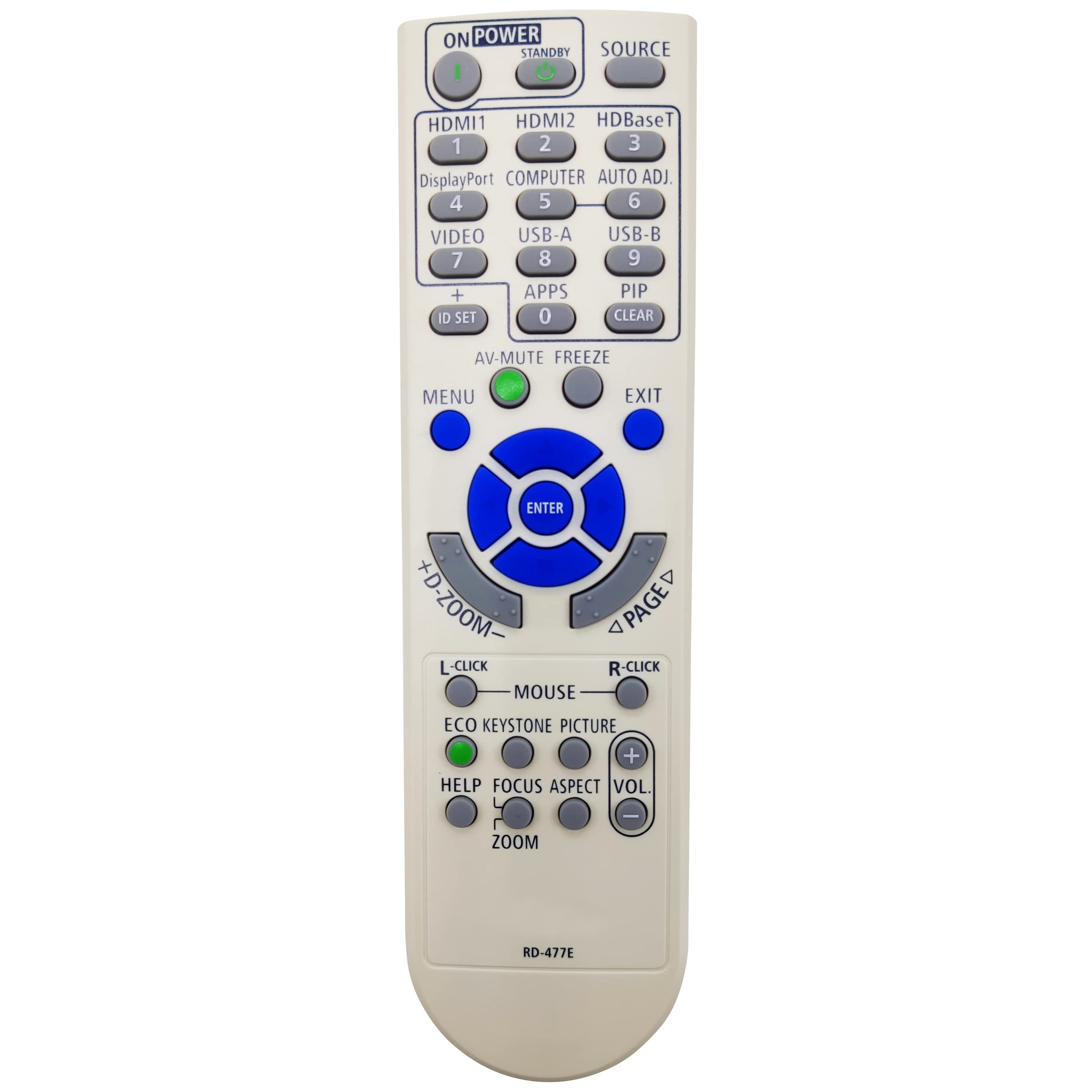 Leankle Remote Controller 7N901171 for Projectors NEC NP-MC302X, MC302XG, MC332W, MC332WG, MC342X, MC342XG, MC372X, MC372XG, MC382W, MC382WG, MC422X, MC422XG, ME342U, ME342UG, ME372W, ME372WG, ME382U