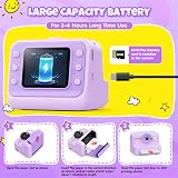 HiMont Kids Camera Instant Print 1080P 32GB 3 Rolls Paper Purple view 7