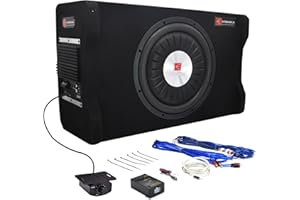 H YANKA SKA-TS12M 12" Compact Active Subwoofer System, 1200W Car Audio Bass Subwoofer, 300W RMS Subwoofer with Built-in Amplifier, Easy Installation, Powerful Deep Bass for Car Trunk