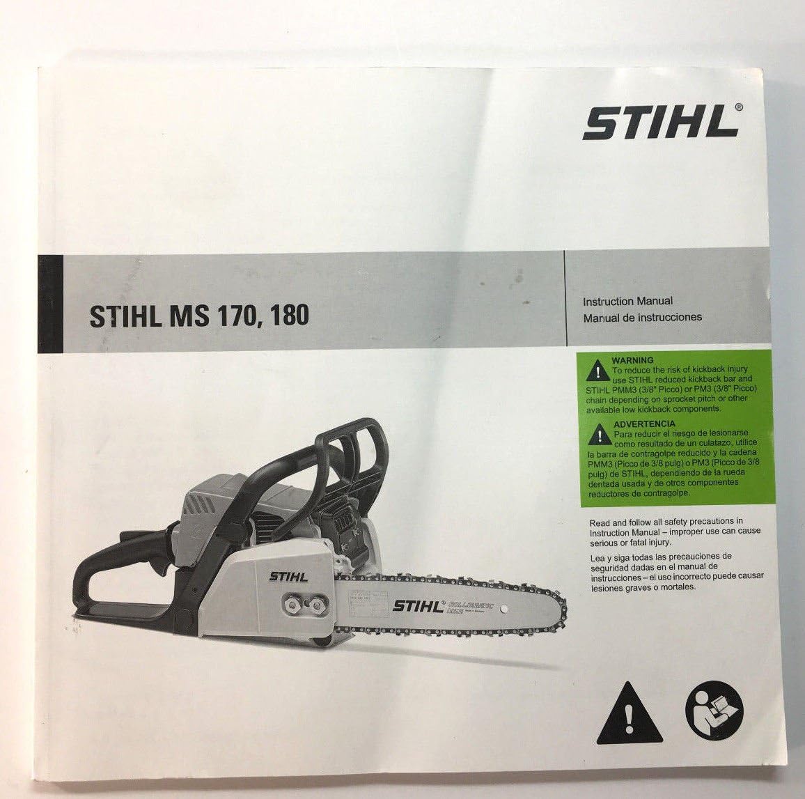 New Stihl Ms 170 180 Chainsaw Instruction Manual Book Ph Rmsceo1675 Gk Amazon Ca Home Kitchen