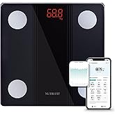 NUTRI FIT Bathroom Scale Smart Digital Bluetooth Scales for Body Weight | Body Composition Analyzer, App Bluetooth Sync, Backlit Display, Max 330lb 0.2lb, for BMI Fat Muscle, High Precision