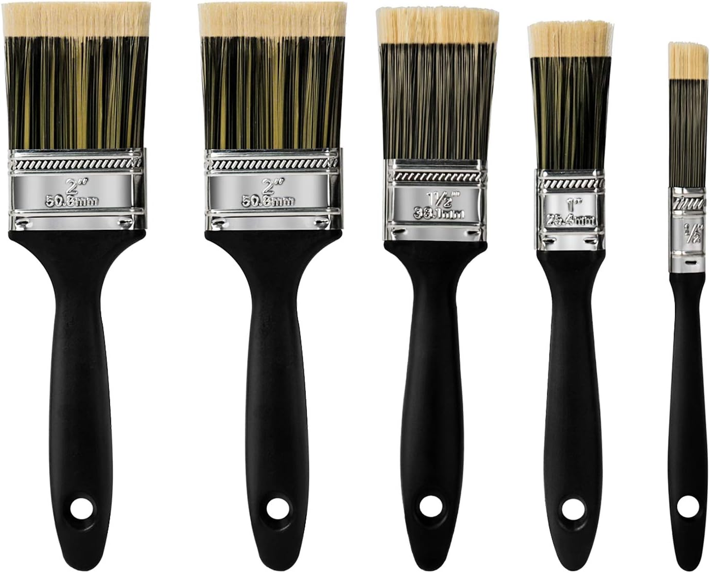 Mokani 5PCS Paint Brushes for Wall & Ceilings with Nice Bristle