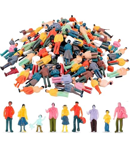 100 Figurines De Passagers 1/150 - Résine - Hommes, Femmes, Enfants - Pour Trains, Architecture, Maquettes