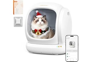 MeoWant Automatic Cat Litter Box, Large Opening Self Cleaning Litter Box with Safety Protection for Multiple Cats, App Control, Odor-Free, 75L Space, Yellow