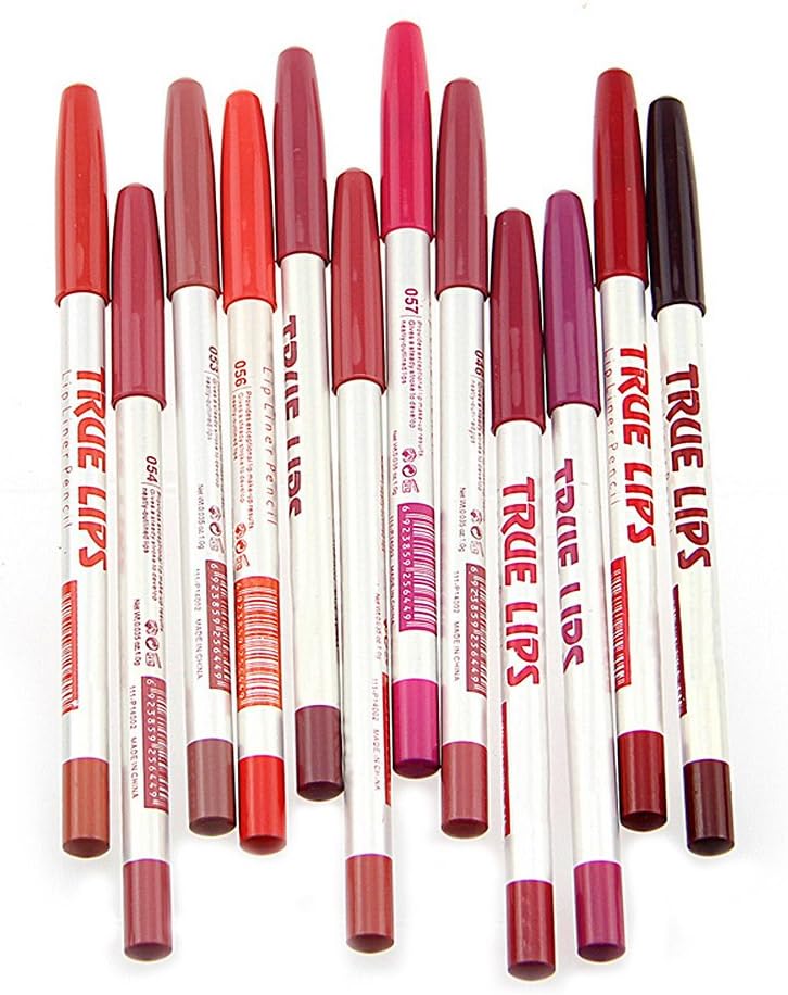 CTBeauty 12pcs Women's Professional Makeup Lipliner Waterproof Lip Liner Pencil Set