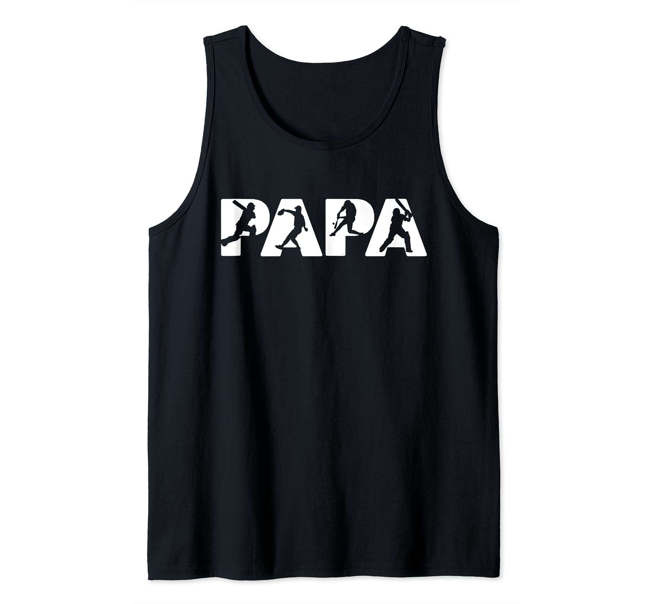 Mens Cricket Dad Funny Papa Cricketing Father's Day Tank Top