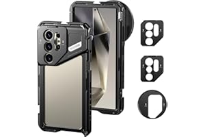 NEEWER S24 Ultra Phone Cage with 67mm Filter Adapter, 17mm Lens Backplate, T Mount Lens Adapter, Smartphone Video Rig Stabili