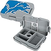 FOCO NFL Unisex-Adult Officially Licensed 2-Tone Big Logo Team Color Football Leak Proof 5 Compartment Bento Lunch Box - Detroit Lions
