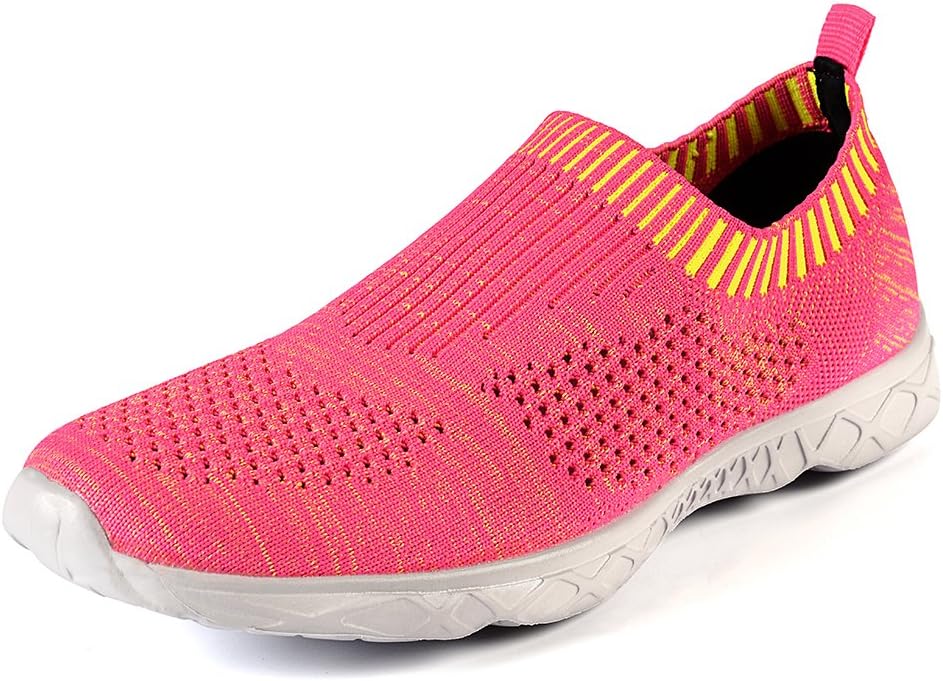 QANSI Womens Ladies Trainers Breathable Mesh Slip on Water Shoes