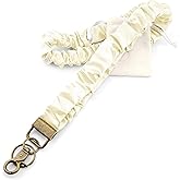 MyfavoriteK Elastic Stretchy Lanyard for ID Badges Scrunchie Teacher Lanyard for Keys Cute Keychain for Women Men