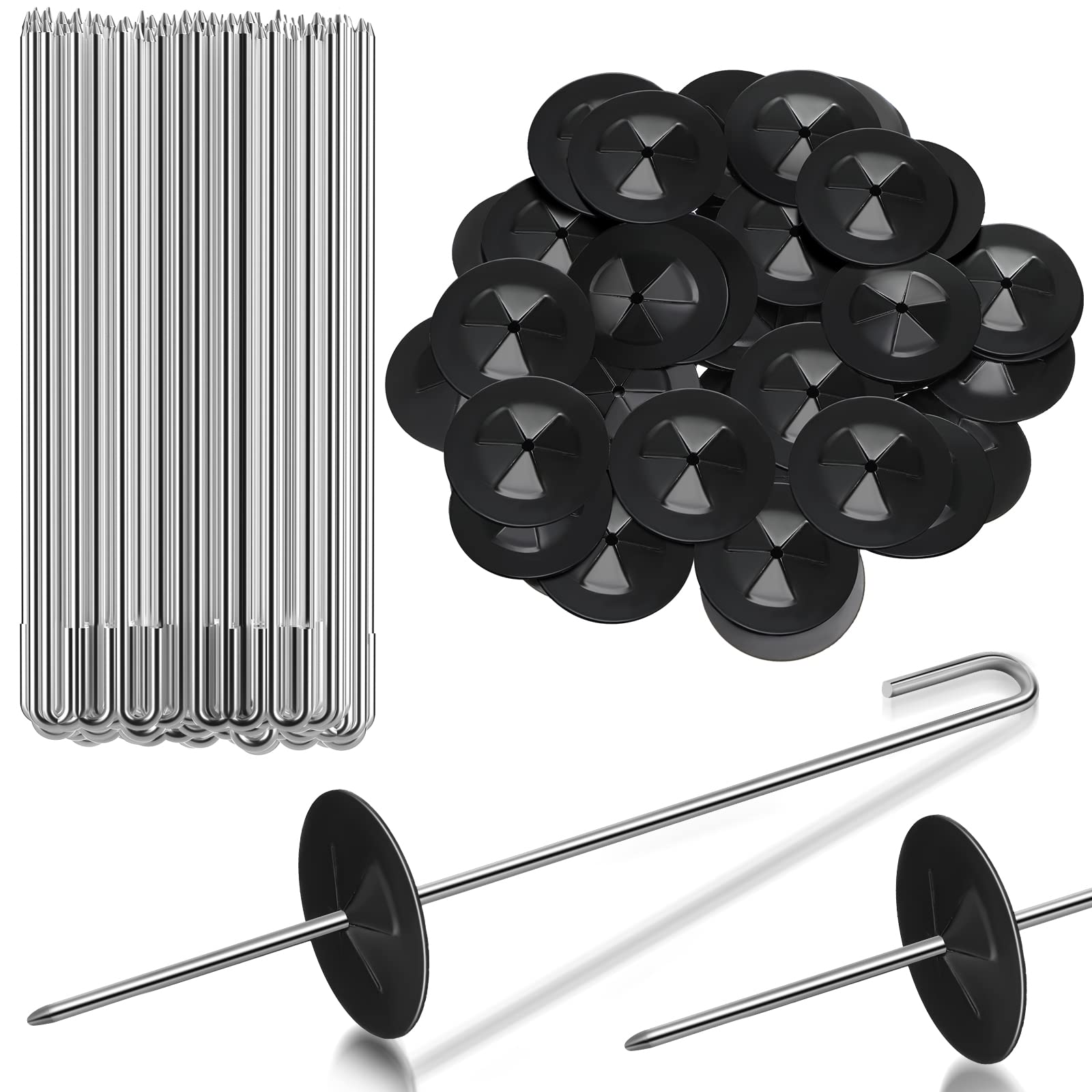 Photect Solar Panel Guard Clips Animal Guard Fastener Clips Solar Panel Animal Guard Roll Kit Stainless Steel Fastener Clips for Solar Panel Bird Wire Pigeon Fence (50 Packs, 25 mm)