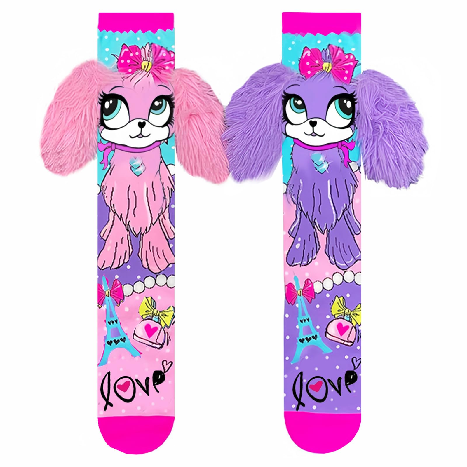Photo 1 of Crazy socks for kids Cute girl socks girls wacky Funky Stretch Mid to High Novelty Socks