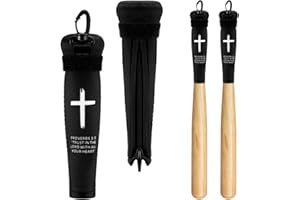 Vertintong 2 Pcs Christian Baseball & Softball Handle Cover Religious Baseball Bat Sleeve Bat Grips Softball Tape Removal Protector for Hanging on Fence Warmer & Cover with Hook