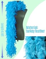 db11 Colorful Feather Boa 6.6ft with Heart Rimless Sunglasses Lake Blue view 2