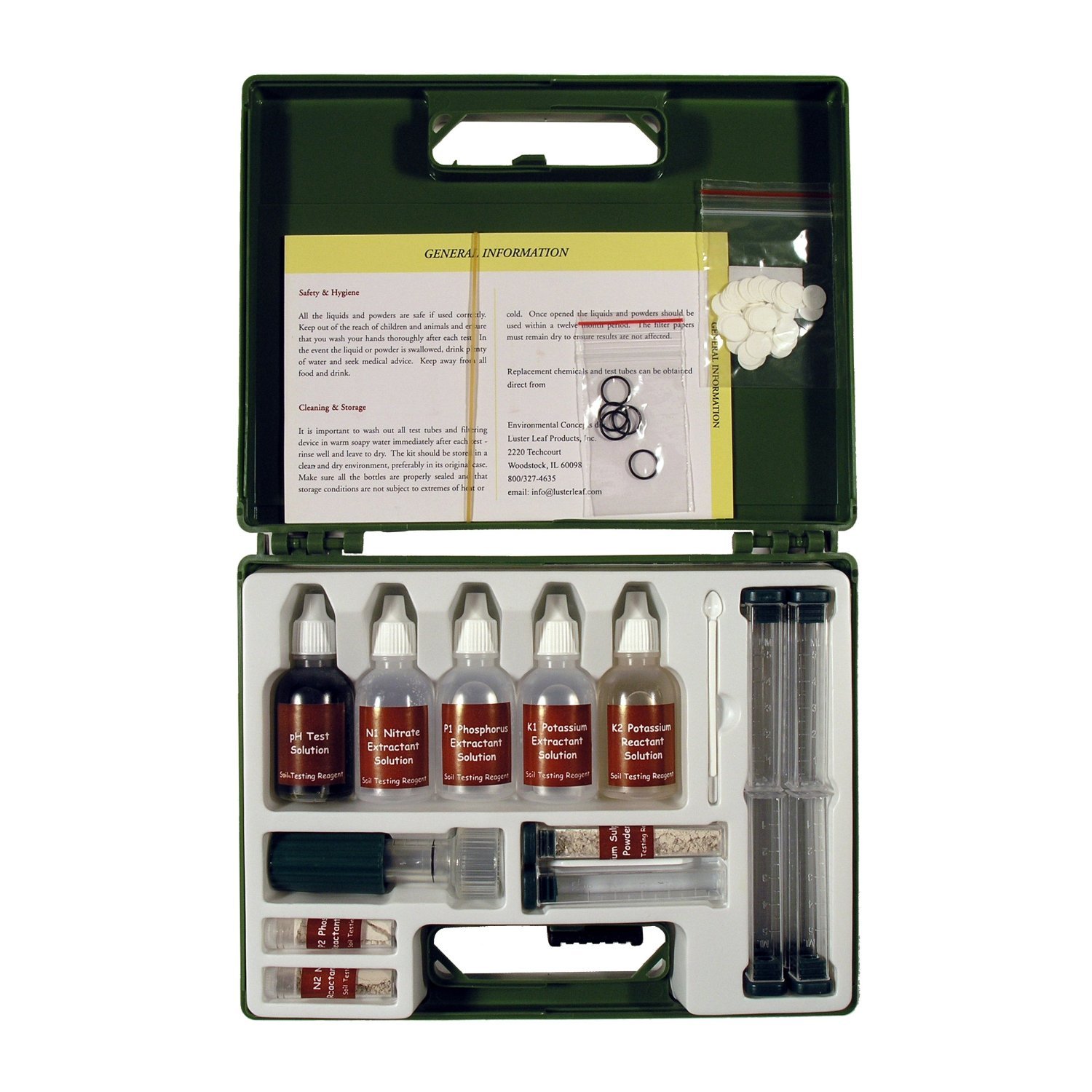 Photo 1 of Luster Leaf Products 1663 80 Professional Soil Test Kit, Green