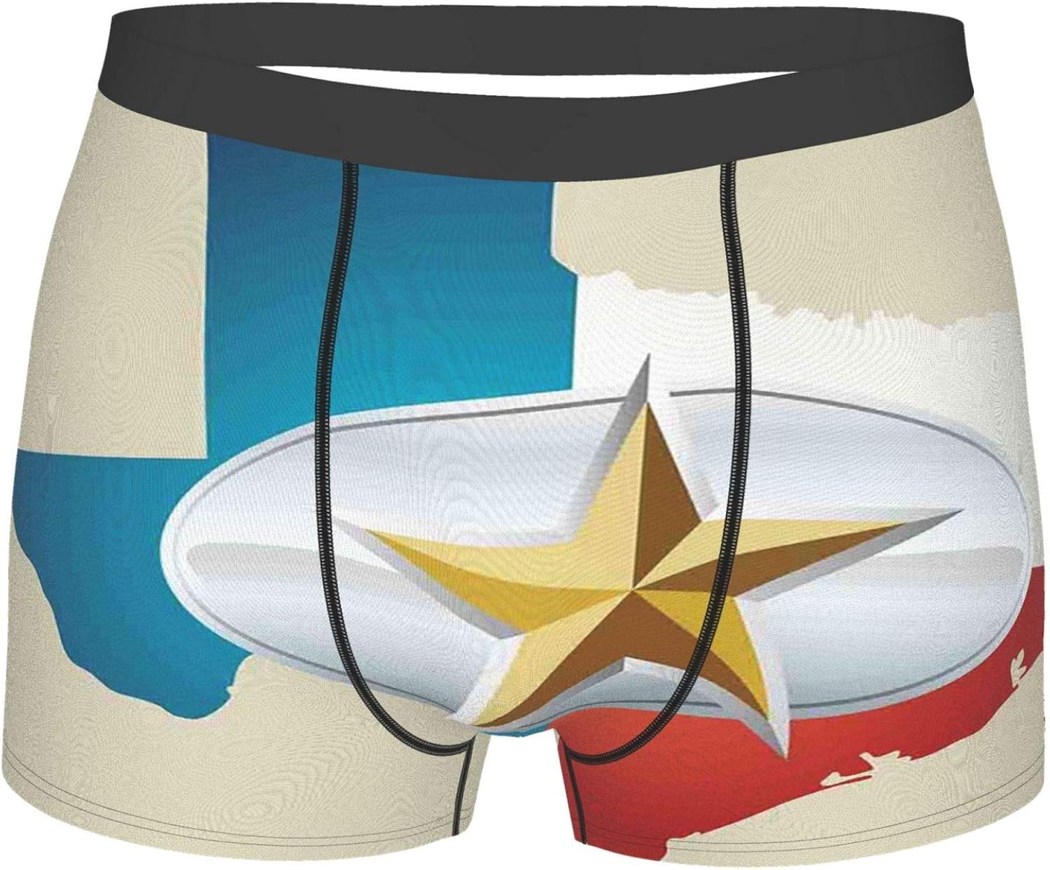 Men's Underwear,Cowboy Belt Buckle Star Design With Texas Map