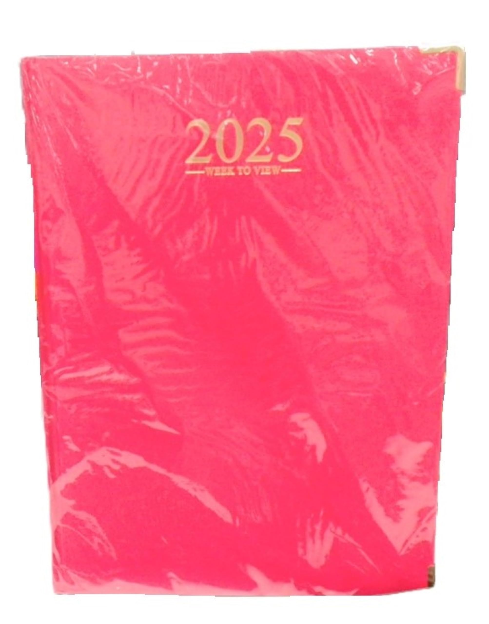 G4GADGET 2025 A4 Week To View Pink Diary Week On Two Pages Weekly Diary For Home and Office Use Desk Diary