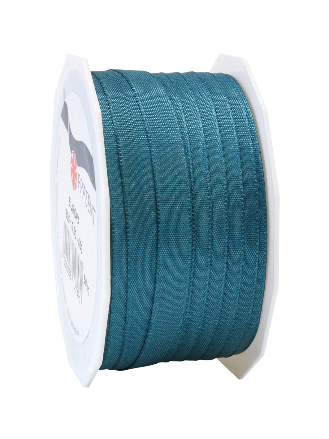 Präsent - Europa Taffeta Ribbon Petrol 10 mm Width, 50 m Length