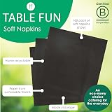 Talking Tables Table Fun Black 2ply Napkins 100 Pack 33cm Recyclable EU view 2
