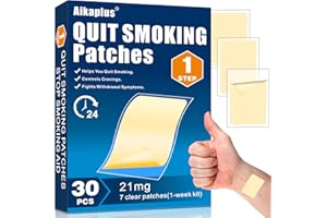 AIKAPLUS Nicotine Patches 21 mg - Step 1 Quit Smoking Patches - Stop Smoking Aids That Work - Easy and Effective Help to Quit Vaping with 2 Weeks - 30 Count