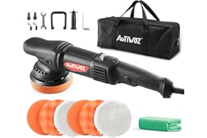 AUTIWOZ Car Buffer Polisher - 920W 5-inch Dual Action Polisher for Car Detailing, Random Orbital Polisher Waxer Kit with Detachable Handle & 6 Polishing Pads, 6 Variable Speeds 2800-5800RPM for Polish
