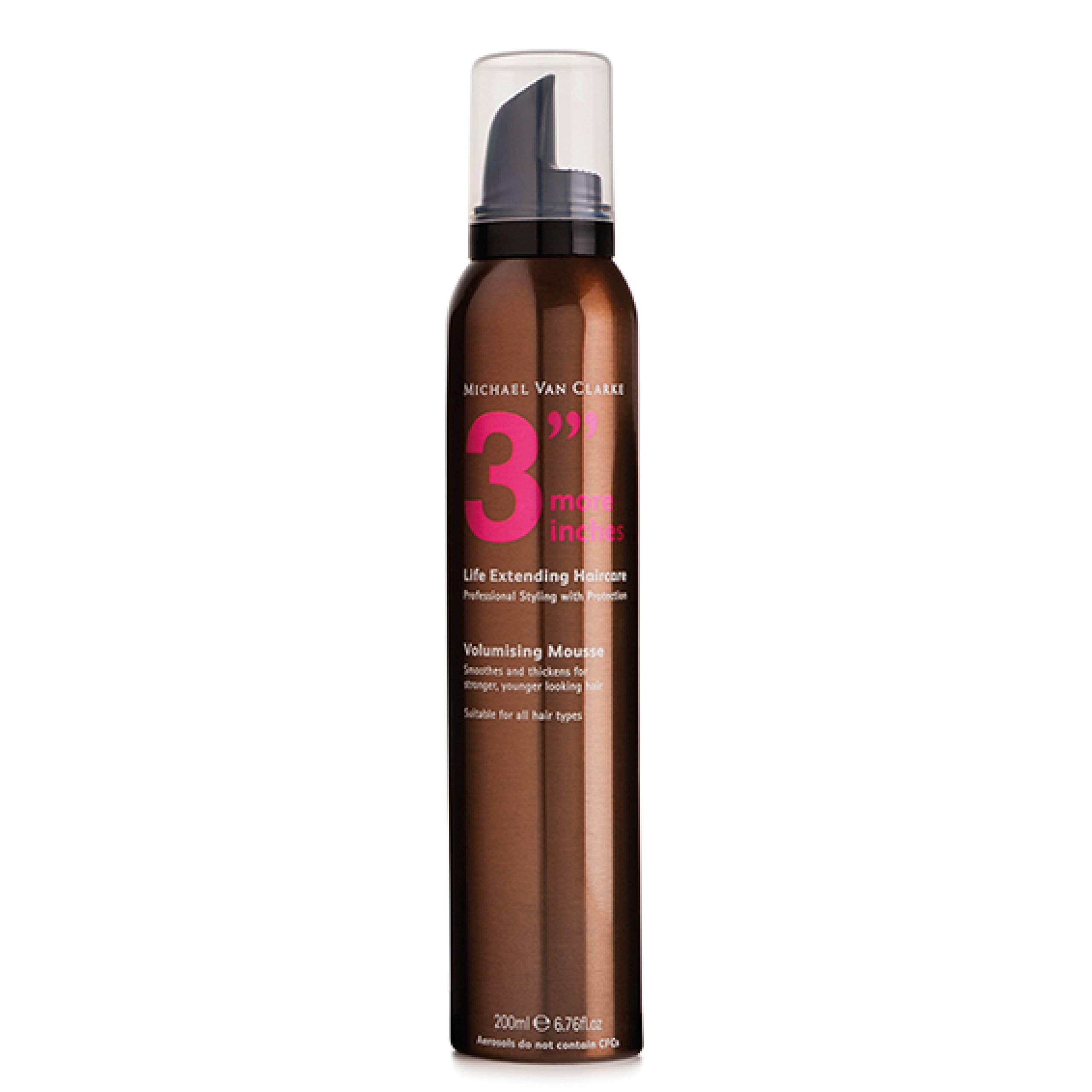 3'''More Inches Volumising Mousse 200ml - Hair Thickening Products for Women with Fine Hair - Control & Hold Styling Foam for Thick Hair - Silicone & Sulphate Free - Hair Care by Michael Van Clarke