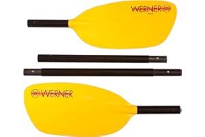 WERNER PADDLES Werner Rio 4-Piece Fiberglass-Reinforced Whitewater Kayak Paddle