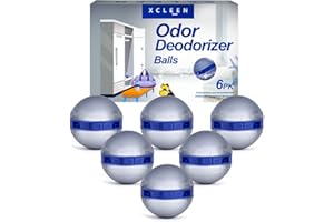 Xcleen Sneaker Deodorizer Balls Linen Scent 6 Pack, Odor Deodorizer Balls for Shoes Car Gym Bag Closet, Long Lasting Small Space Air Freshener With Essential Oil