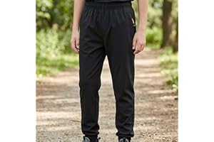 Boys Hiking Pants Athletic Pants for Stretch Joggers for Lightweight Breathable Outdoor Active Wear