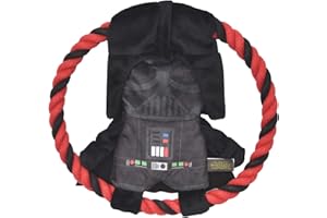 MARVEL Star Wars for Pets Plush Darth Vader Rope Frisbee Dog Toy | Fetch Toys for Dogs, Dog Tug Toys | Cute and Soft Dog Toy from Official Star Wars for Pets, Dog Frisbee