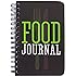 BookFactory Food Journal/Food Tracking Diary/Diet Journal - 120 Pages, Durable Thick Translucent Cover, Wire-O Binding, 3 1/2