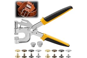 Leather Rivets Press Tool Kit – 320 Sets 4 Colors 2 Sizes Double Cap Rivets and Rivets Installation Pliers with Leverage Desi