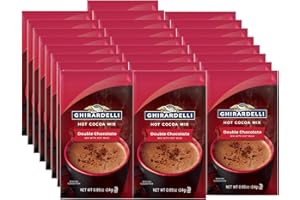 Ghirardelli Double Chocolate Hot Cocoa Mix, 0.85 oz Packets (Pack of 25)