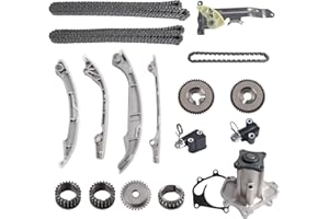 MDSAFM Timing Chain Kit with Water Pump for 2010-2020 Infiniti QX56 QX80, for 5.6L Nissan M56 Q70 NV2500 - OEM Replacement Includes Tensioner, Guide, Sprockets, VK Engine Parts