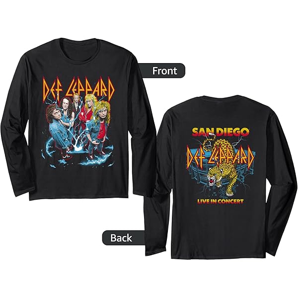 Amazon.com: Def Leppard - Band Photo City San Diego Long Sleeve T