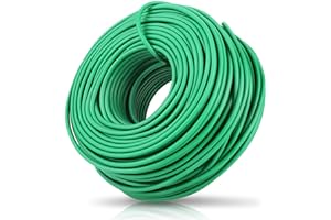 YDSL 100 Feet Soft Tie for Plants, Green Twist Garden Ties Gardening Supplies for Supporting Climbing Plants, Tomatoes, Vegetables, (Diameter - 2.5MM)