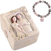 Storieme Mother Daughter Figurines Gifts: Gift for Mom from Daughter, Gifts for Daughter, Handcrafted Resin Box with Bracelet