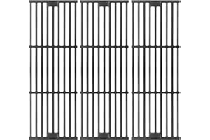 BURLY GRILL Grill Grates for Char Griller Replacement Parts Cast Iron Chargriller Cooking Grate 2121 2123 2222 2828 3001 3030 3725 4000 5050 5252 5650 9020 Charcoal Smoker Rack BBQ 19 3/4" x 20 1/4"