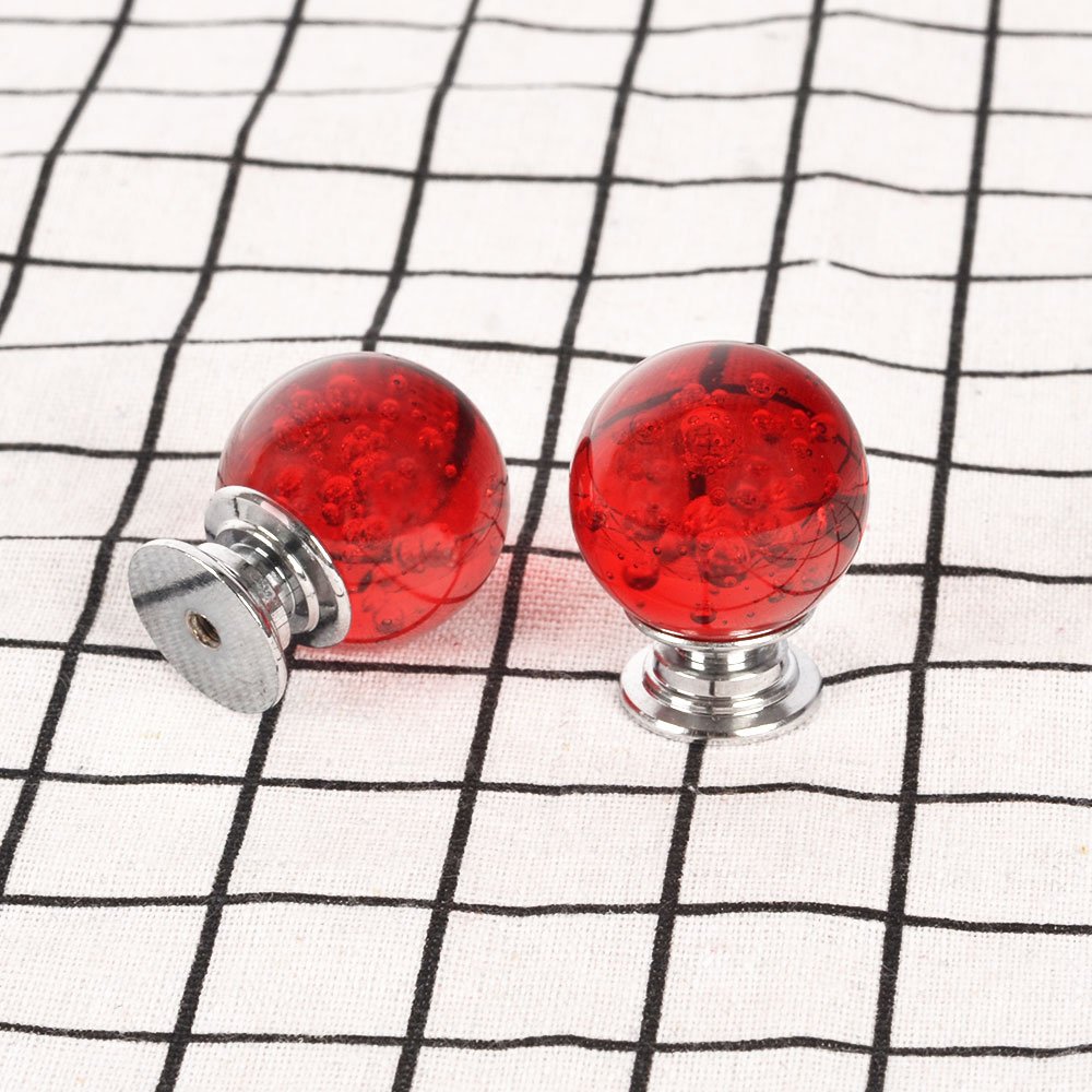 10PCS Cupboard Door Drawer Knobs,Yishik Crystal Knobs for Wardrobes Cabinet with 3 Length Screws for Furniture Kitchen Home Decorating