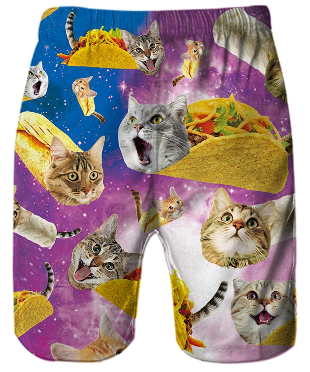 RAISEVERN Hombre Pantalones Ocasionales de la Playa Trabajo Corto Ocasional cómodo Deporte de la Manera Sueltas activas Pantalones