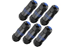 VCELINK IP68 Waterproof RJ45 Coupler Cat6/Cat5E/Cat5, 6-Pack Shielded Outdoor Ethernet Cable Connectors Female to Female, Net